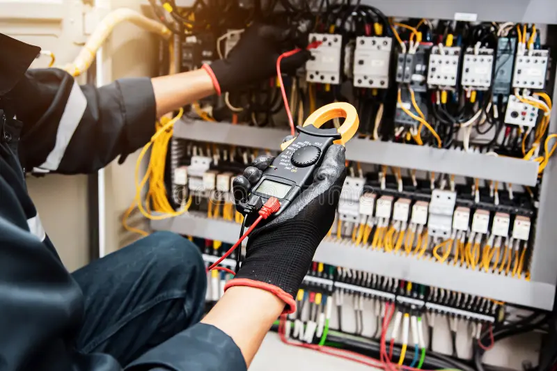 electricity-electrical-safety-maintenance-service-system-technician-hand-checking-electric-current-voltage-circuit-breaker-321402543
