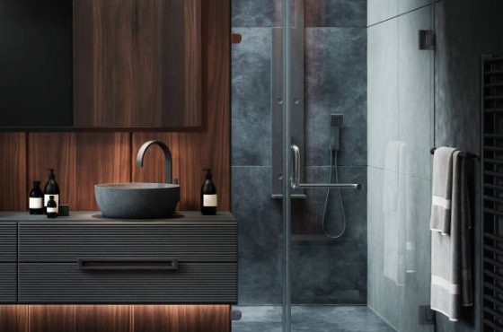 Bathroom With Bathtub and Shower With a Big Sink