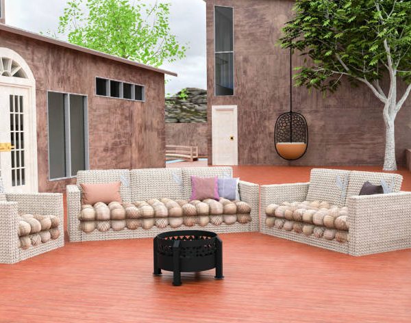 backyard landscaping ideas with fire pit